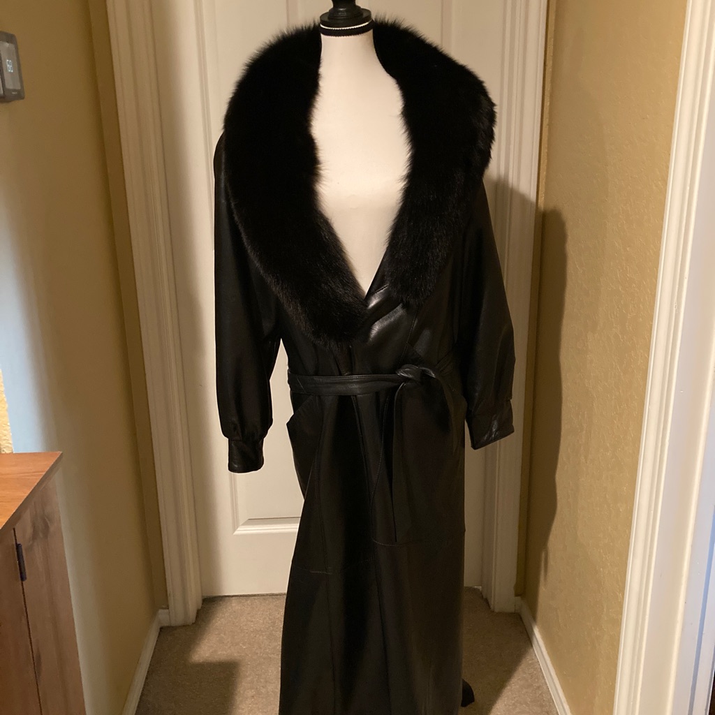 Luxury Leather And Fur Coat